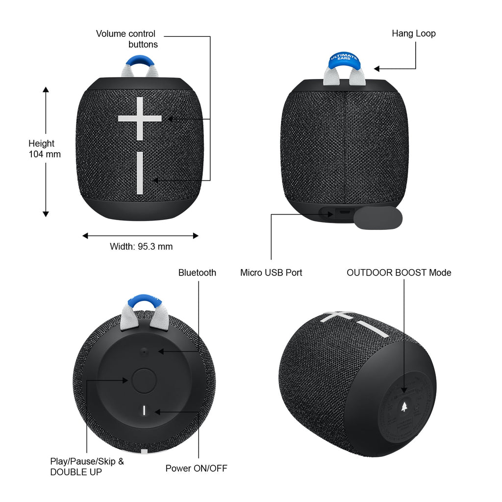 ULTIMATE EARS WONDERBOOM 2 EXC Portable Wireless Bluetooth Speaker