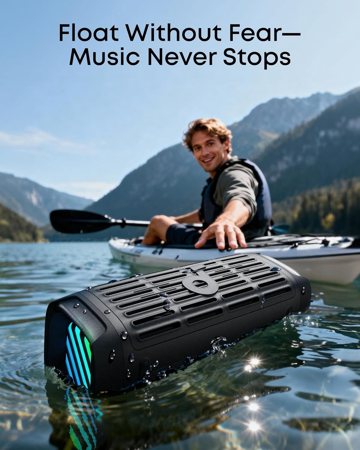 Soundcore Boom 3i by Anker, Compact Outdoor Speaker, IP68 Waterproof, Floating Playback, Saltwater-Resistant, BassUp 2.0, 50W Portable Speaker, Bluetooth 5.3, 16H, TWS, with Magnetic Case