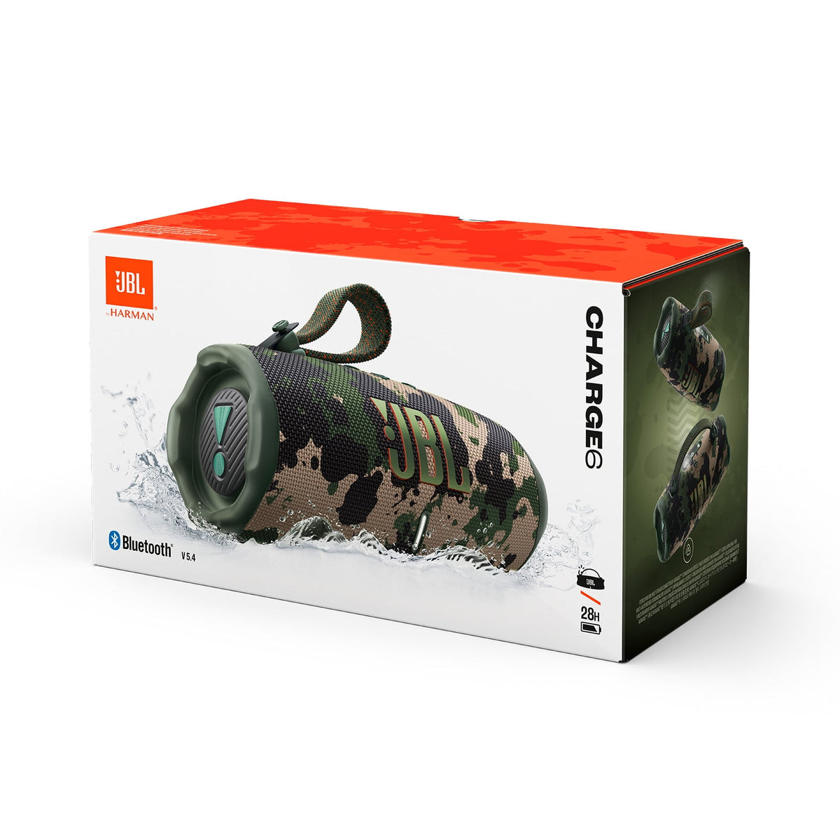 JBL Charge 6 - Portable Waterproof and Drop-Proof Bluetooth Speaker - Black