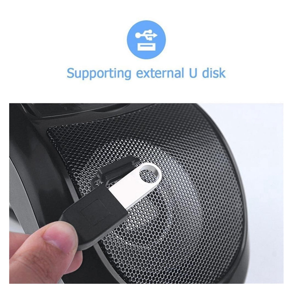 Blissphere Waterproof Motorcycle Bluetooth Speaker Set with LED Light and Mounting Clip