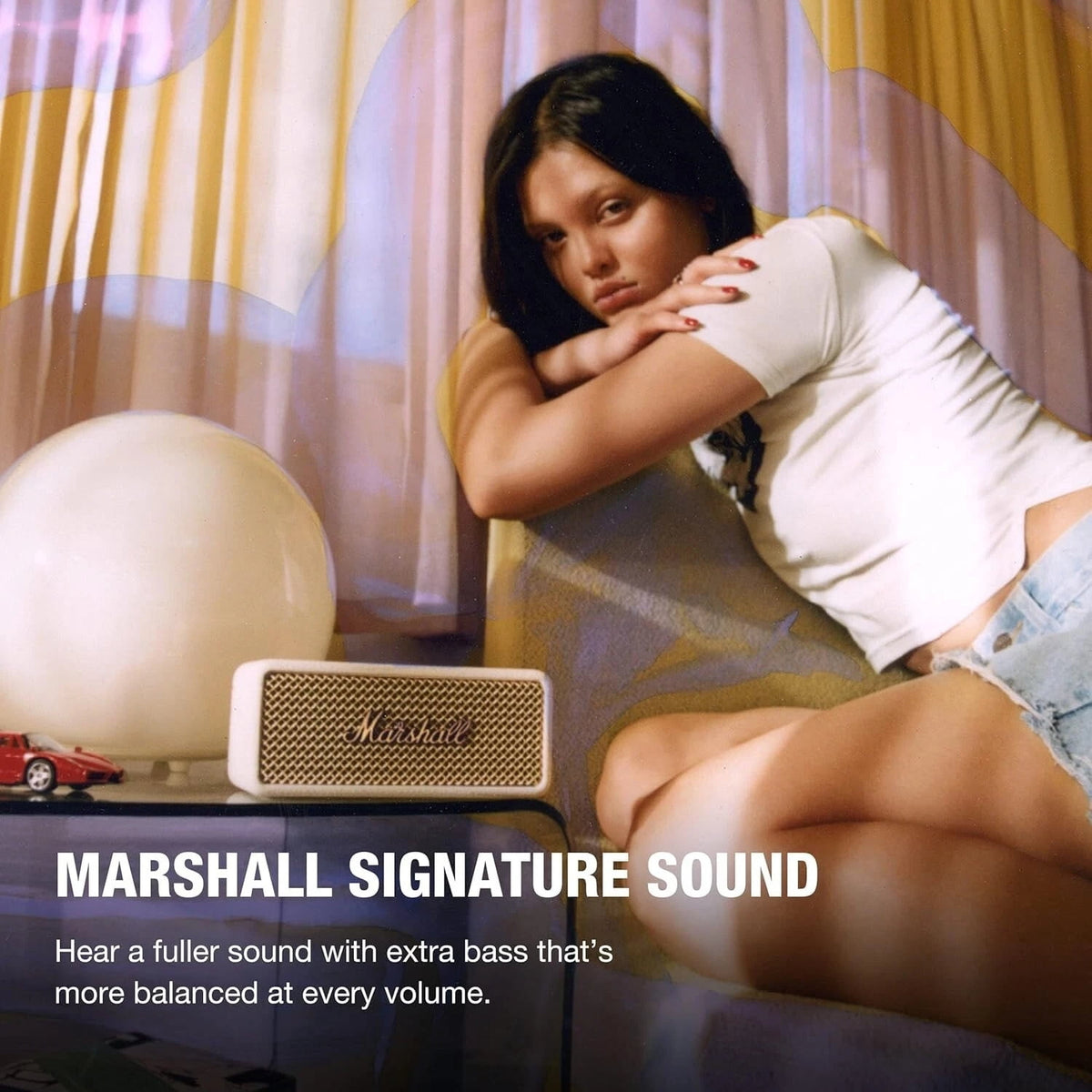 Marshall Emberton III Portable Water Resistant Bluetooth Speaker (Cream)