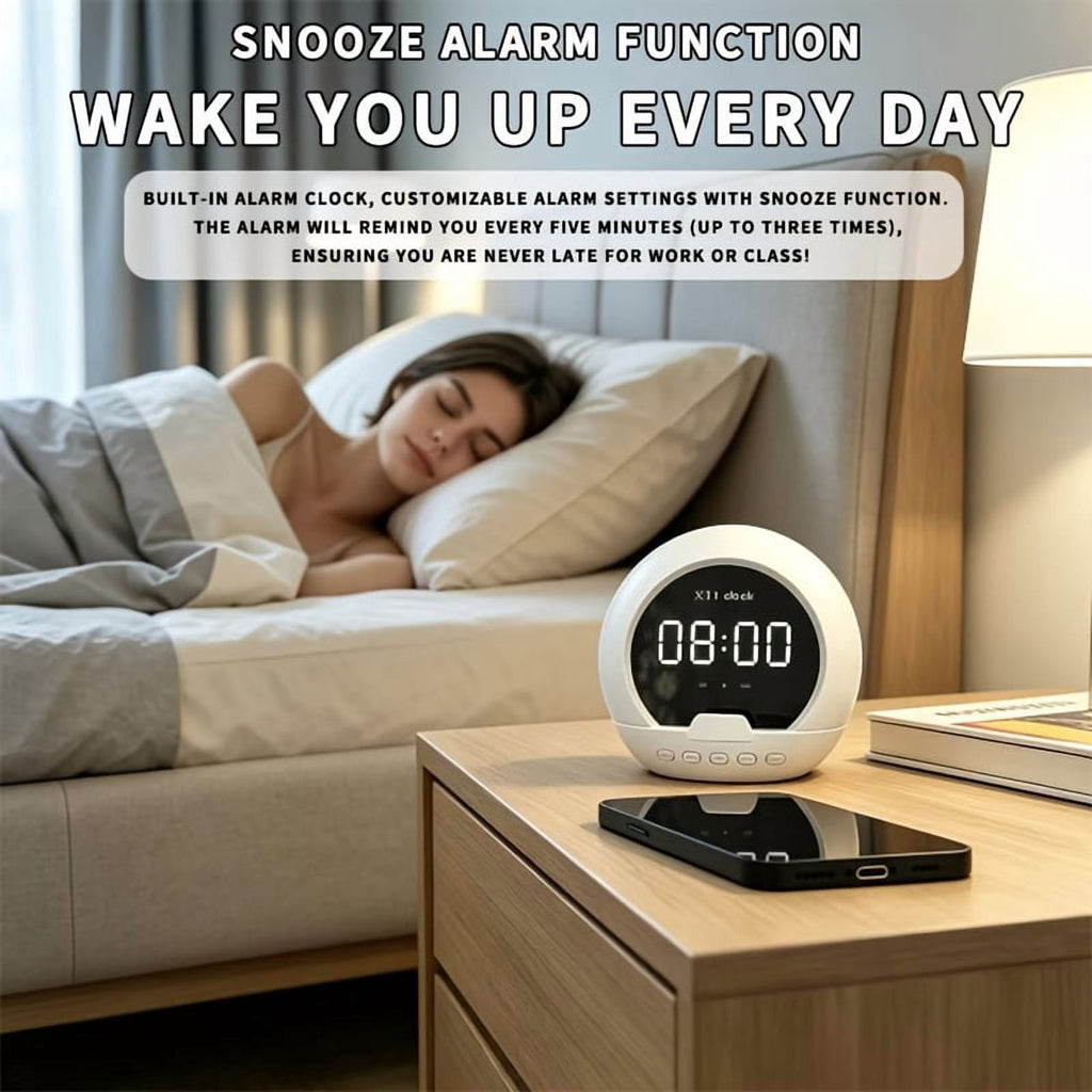 Multifunctional Smart Speaker, HD Display, Clear Sound, Long Battery Life, Compact Portable Durable, for Home Office Desktop, Christmas Gift