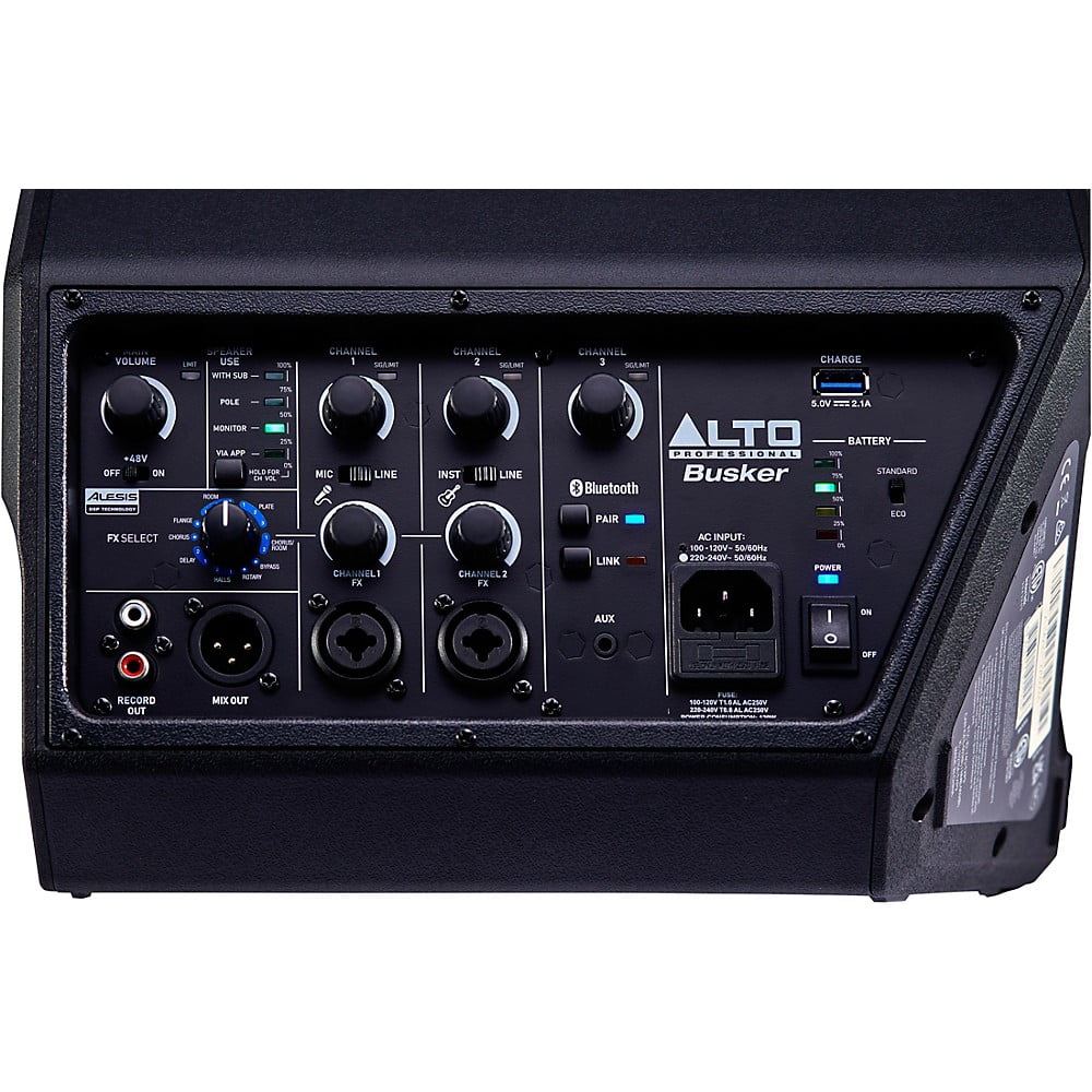 Alto Professional Busker 200W Premium Battery Powered Portable PA Speaker System
