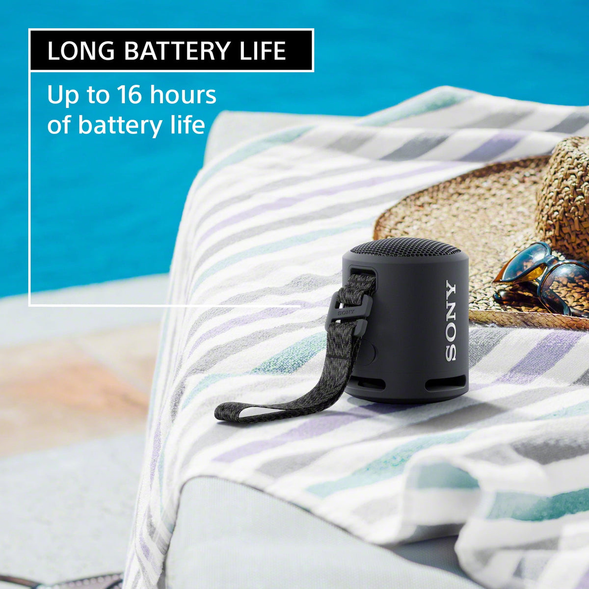 Sony EXTRA BASS Portable Bluetooth Speaker, Black, SRSXB13B