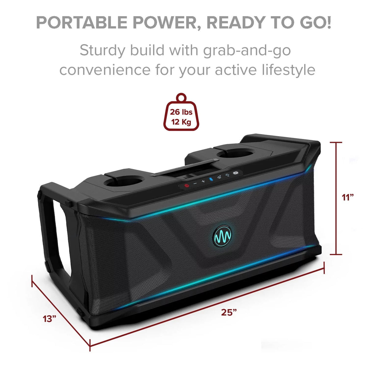 Gemini SOSP-600 Waterproof IP67 Floating Bluetooth Speaker, 1 Speaker, Black