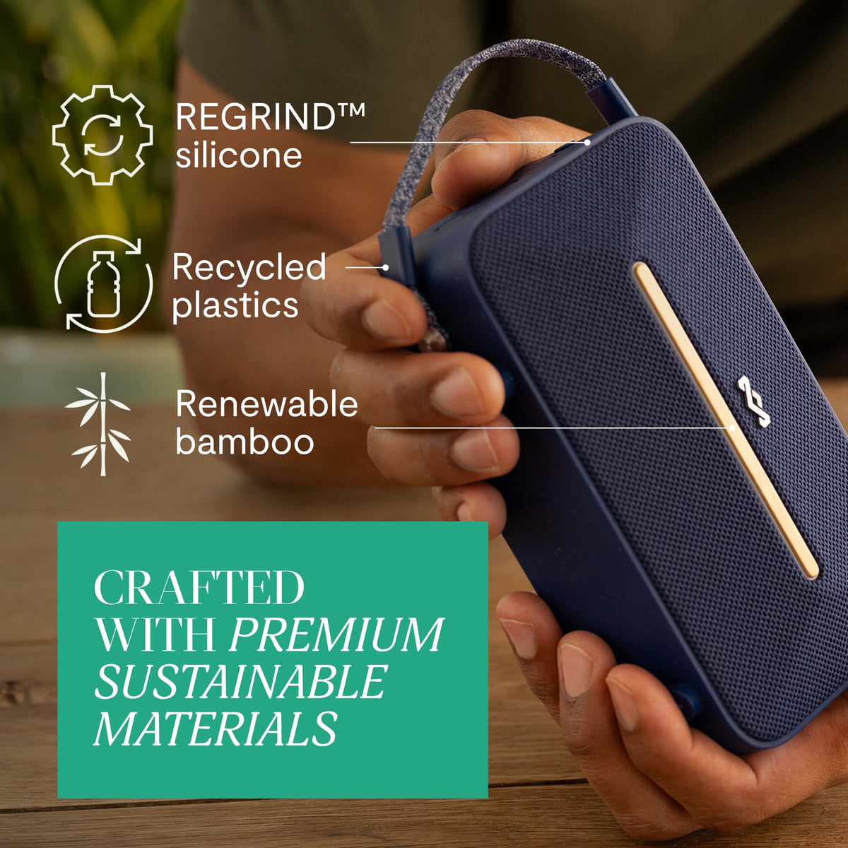 House of Marley Rise Up Solar Bluetooth® Speaker - Blue