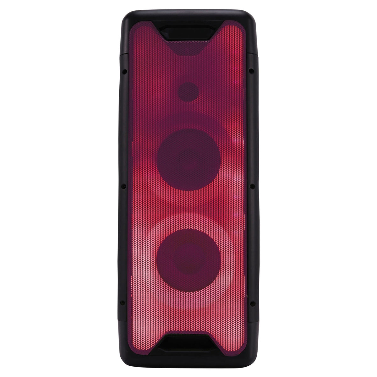 Gemini GLS Series Portable Bluetooth Dual-Woofer Speaker System with LED Lights, Microphone, and Remote, True Wireless, Black, GLS-550