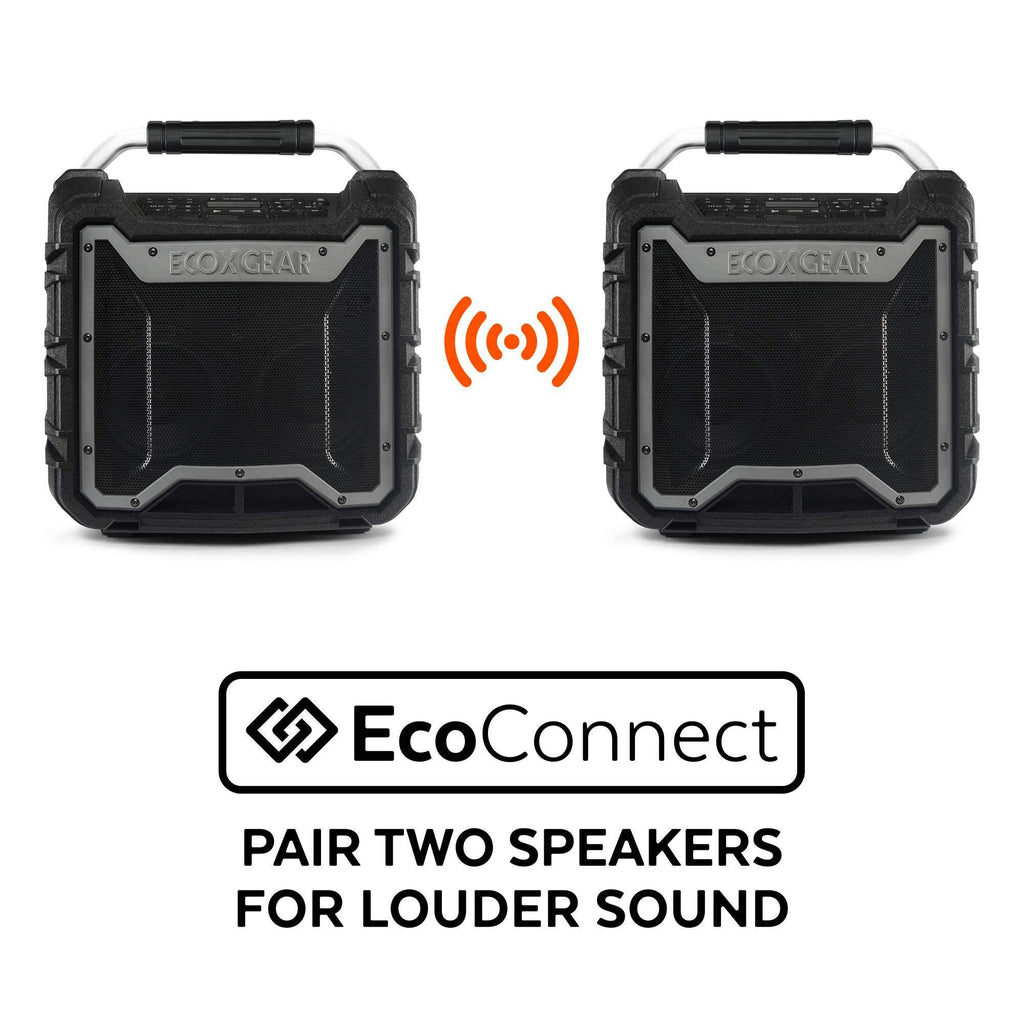 EcoXGear EcoTrek 15.4" x 10.2" x 16.7" Waterproof, Shockproof, Fully Submersible, 100 W Bluetooth EcoTrek Speaker
