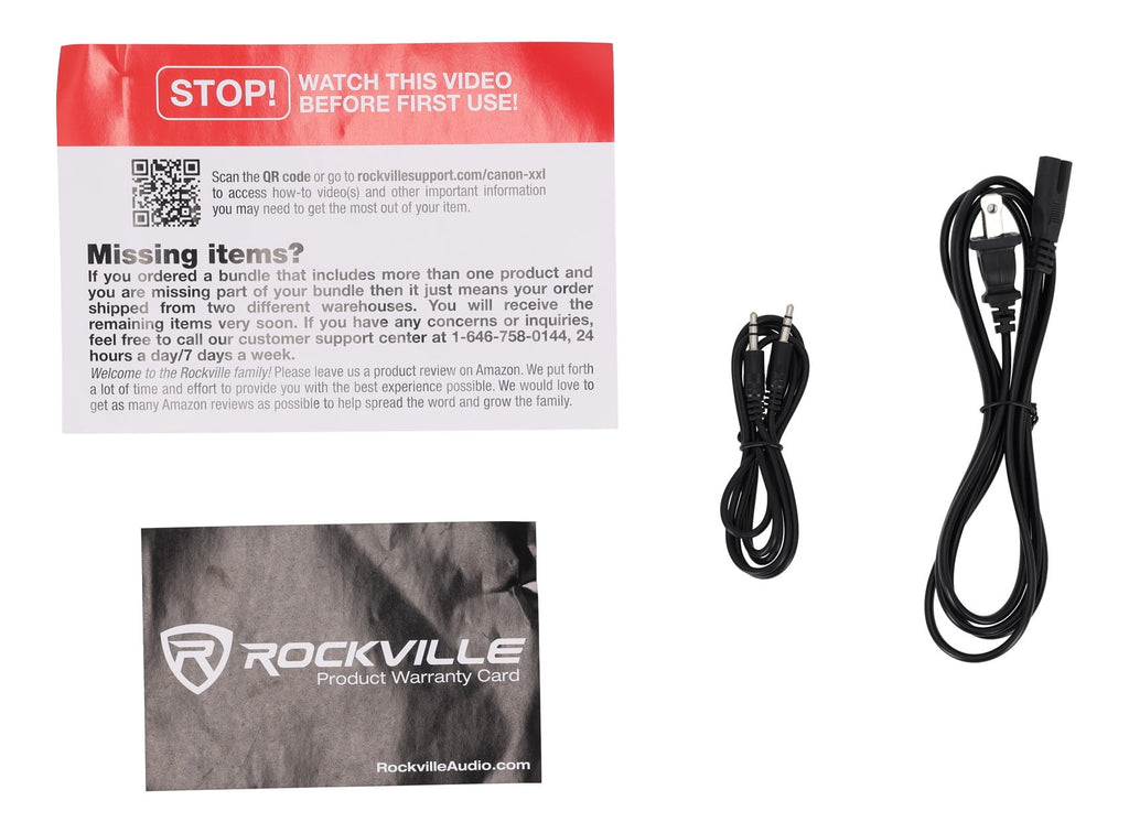 (2) Rockville CANON-XXL Portable Bluetooth Speakers w/Huge Bass+Wireless Linking