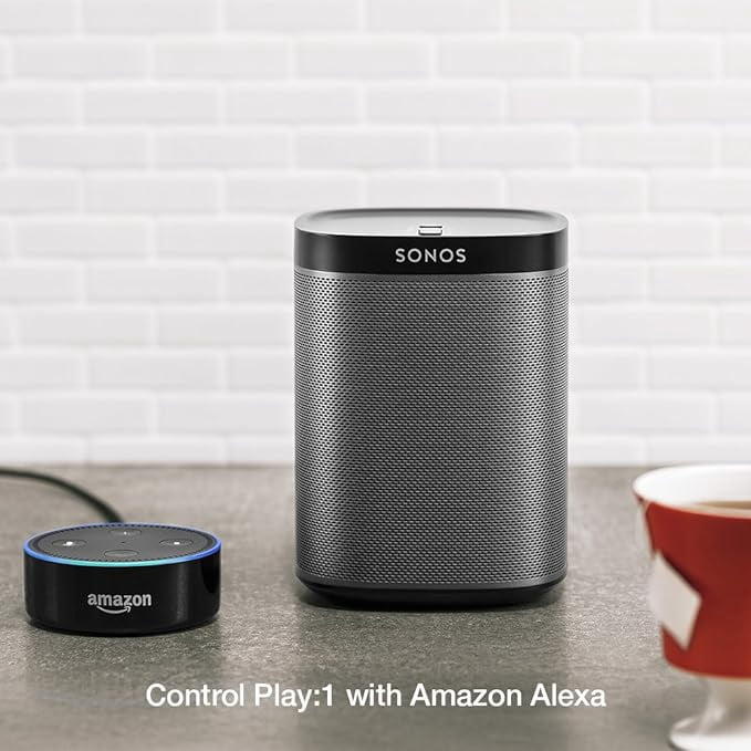 Pre-Owned Sonos PLAY:1 Compact Smart Speaker for Streaming Music, Black
