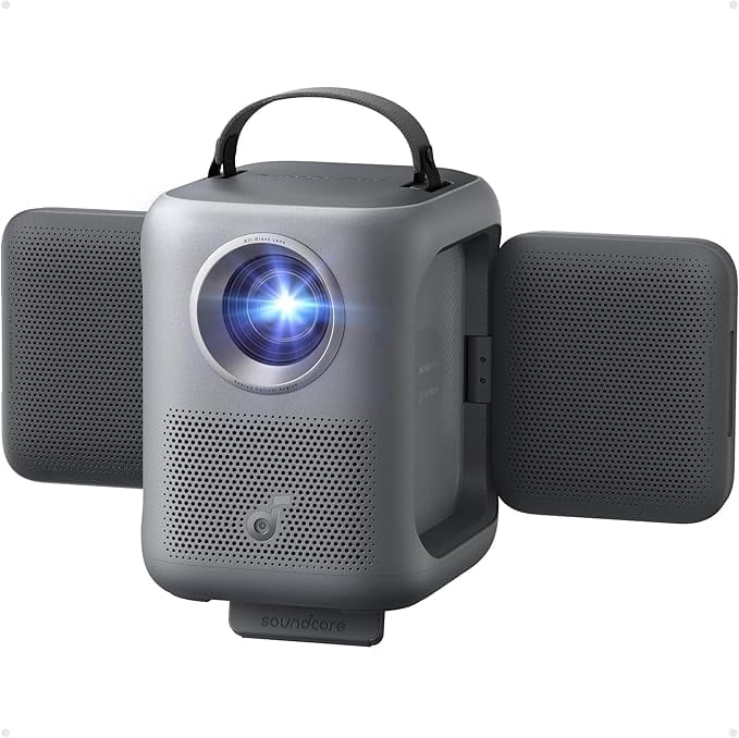 soundcore Nebula P1i Smart Projector with WiFi and Bluetooth, Flippable Speakers, 2.0 Dolby Audio, 380 ANSI Lumens, Full HD 1080P, All-Glass Lenses, Dual 10W Stereo, GTV, Portable